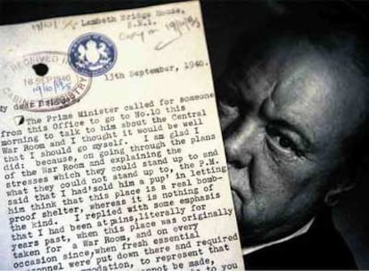 Carta de 1940 que muestra que el búnker de Winston Churchill durante la guerra no protegía frente a las bombas