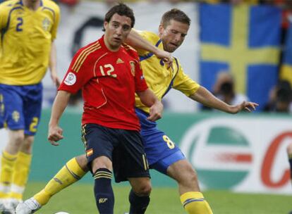 Cazorla, durante el encuentro contra Suecia.