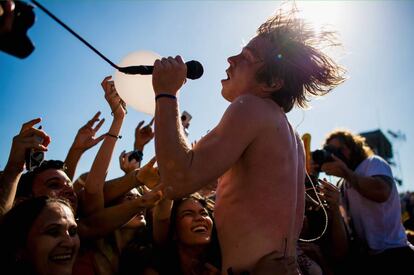 El grupo Cage the elephant en el festival de Lollapalooza.