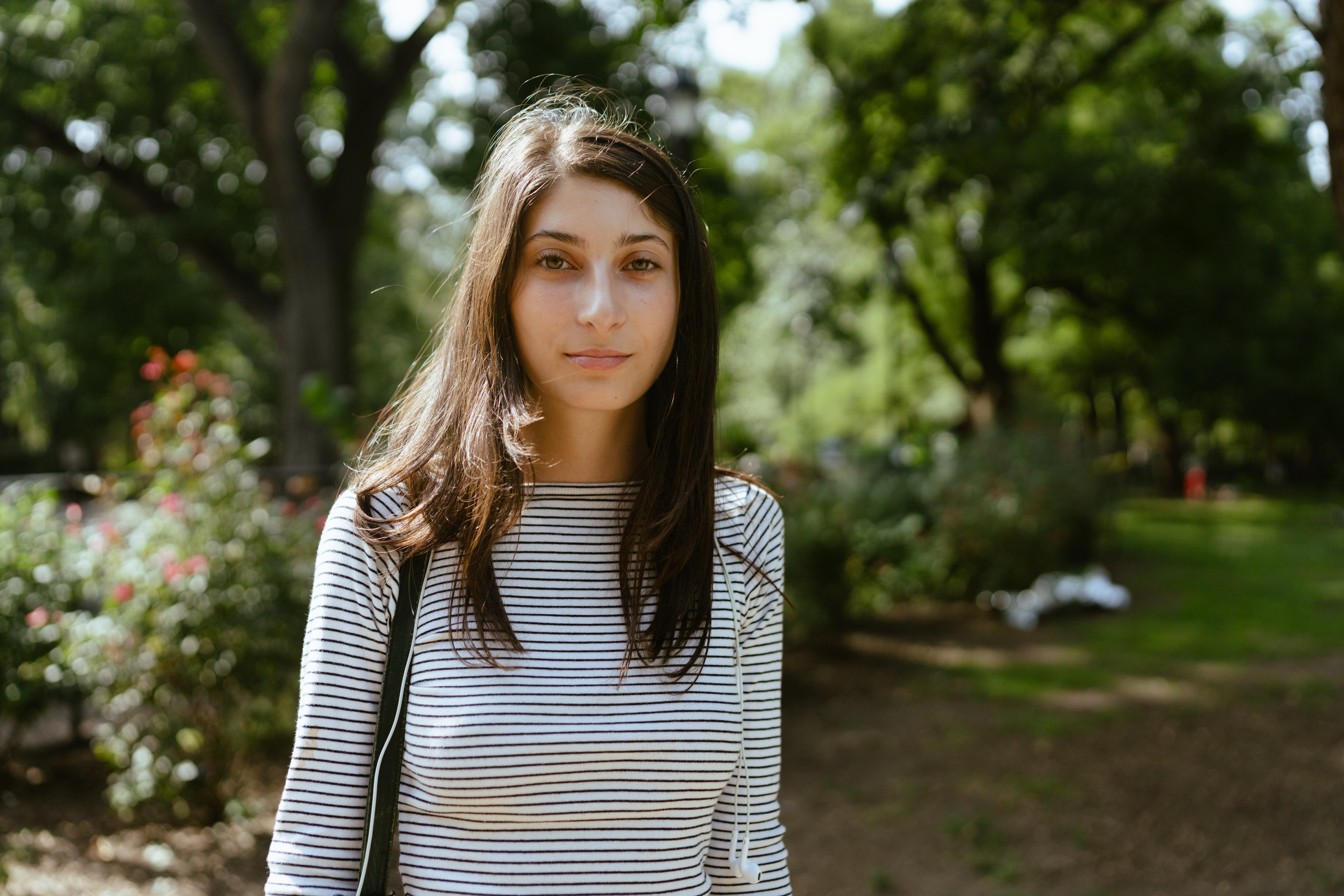 Josephine Stenquist, de 21 años, en Tompkins Square Park, el pasado martes.