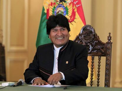 El presidente boliviano, Evo Morales, en una conferencia de prensa.