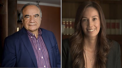 Los abogados, Héctor Carvajal y Karena Caselles.