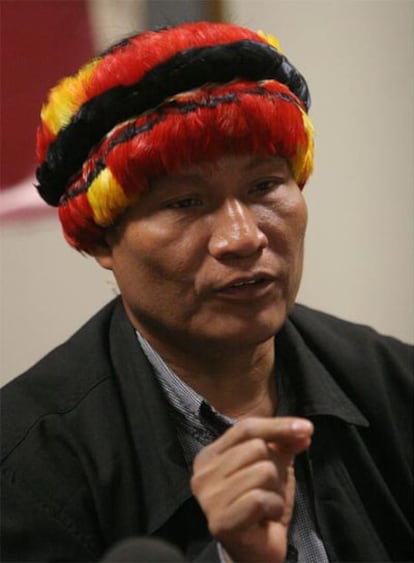 El presidente de la Asociación Interétnica de Desarrollo de la Amazonía Peruana (Aidesep), Alberto Pizango.