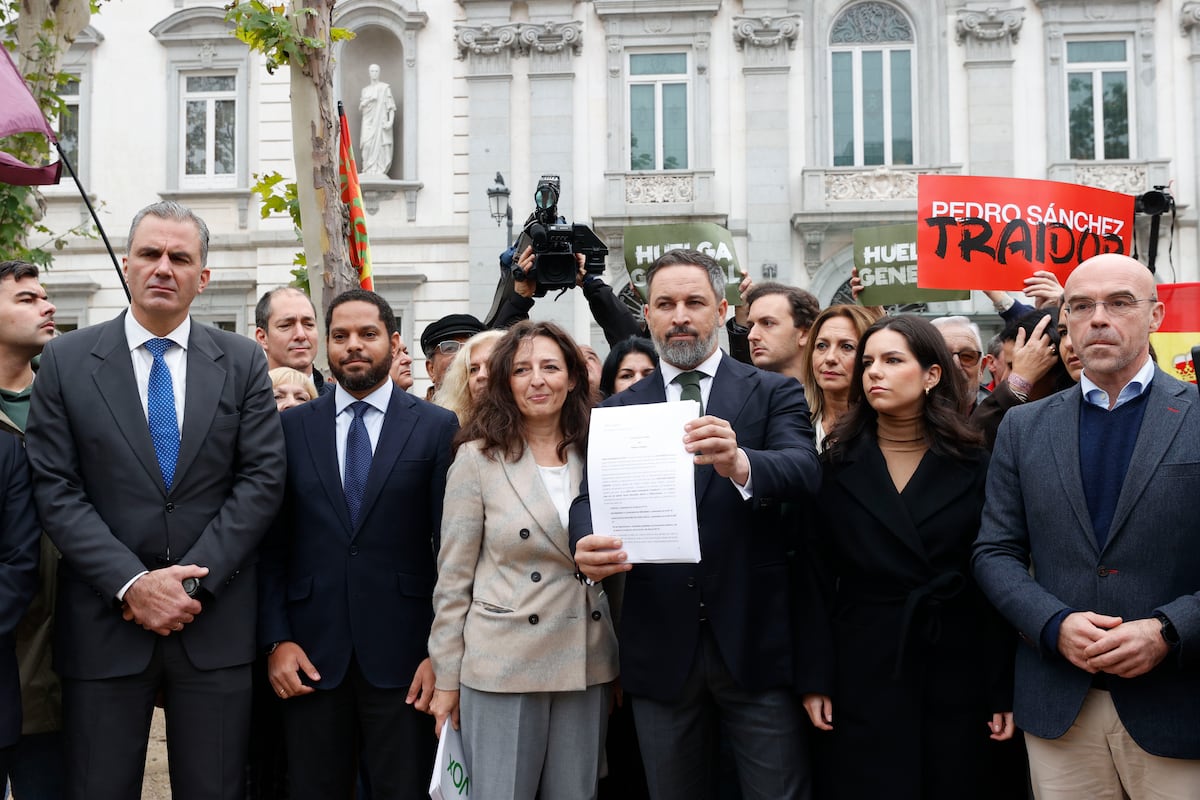 Vox se querella contra Sánchez por la amnistía y pide al Supremo la ...