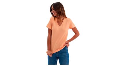 Camiseta de pico de mujer