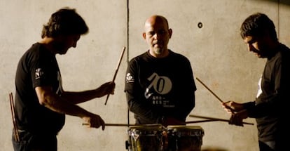 El grupo de percusi&oacute;n Amores. 