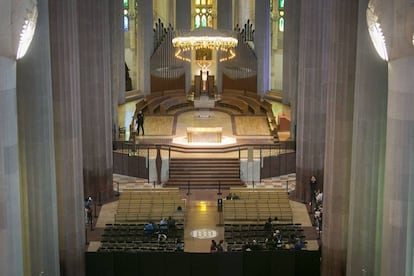 La sagristia de la Sagrada Familia acull forges reconstruídas de Gaudí, com la dels armaris.