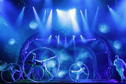 Un momento del espectáculo <i>Zarkana</i> de Cirque du Soleil.