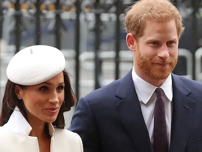 Meghan Markle e o príncipe Harry, em Londres, numa imagem de arquivo.