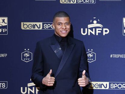 Mbappé, en la gala de la liga francesa.