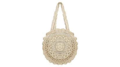 Bolso de rafia para verano tamaño extragrande y bordado con detalles crochet