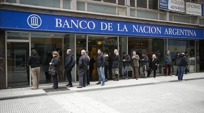 El Banco de la Nación, en Buenos Aires. 