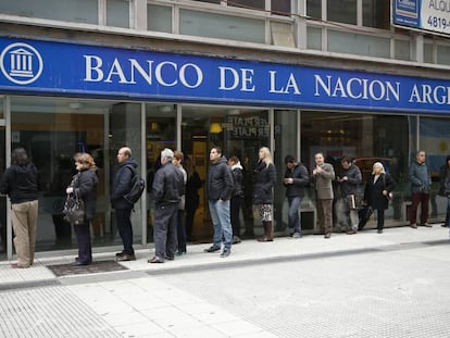 El Banco de la Nación, en Buenos Aires. 