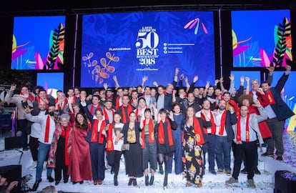 Los ganadores de los #Latam50Best celebran sus galardones, la noche del 30 de octubre en Bogotá.