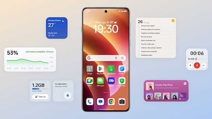 Móvil de OPPO con ColorOS 16