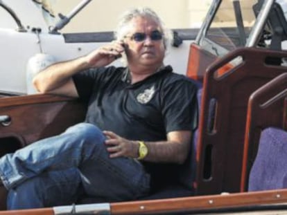 El empresario italiano Flavio Briatore, en un barco.
