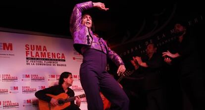 El bailaor Eduardo Guerrero, ayer, durante la presentación del Festival Suma Flamenca.