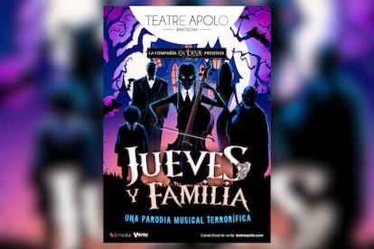 Cartel promocional de 'Jueves y Familia. Un musical terrorífico' en el Teatro Apolo de Barcelona.