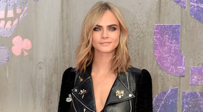 Cara Delevingne, en el estreno de 'Escuadrón Suicida' en Londres.