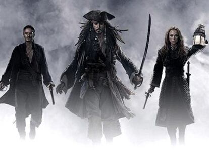 Cartel promocional del filme 'Piratas del Caribe: En el fin del mundo'.