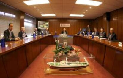 Imagen de un consejo del grupo Pescanova, en el ue aparece en cuarto lugar por la izquierda Antonio Basagoiti. EFE/Archivo