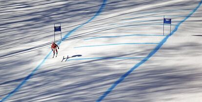 El suizo Dominique Gisin compite en Sochi 2014.