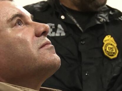 Imagen de Joaquín 'El Chapo' Guzmán tras la extradición a EE UU.