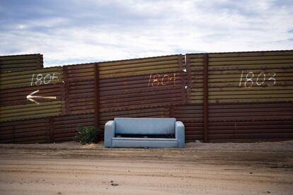 Un tramo de la barrera en la frontera de México con Estados Unidos