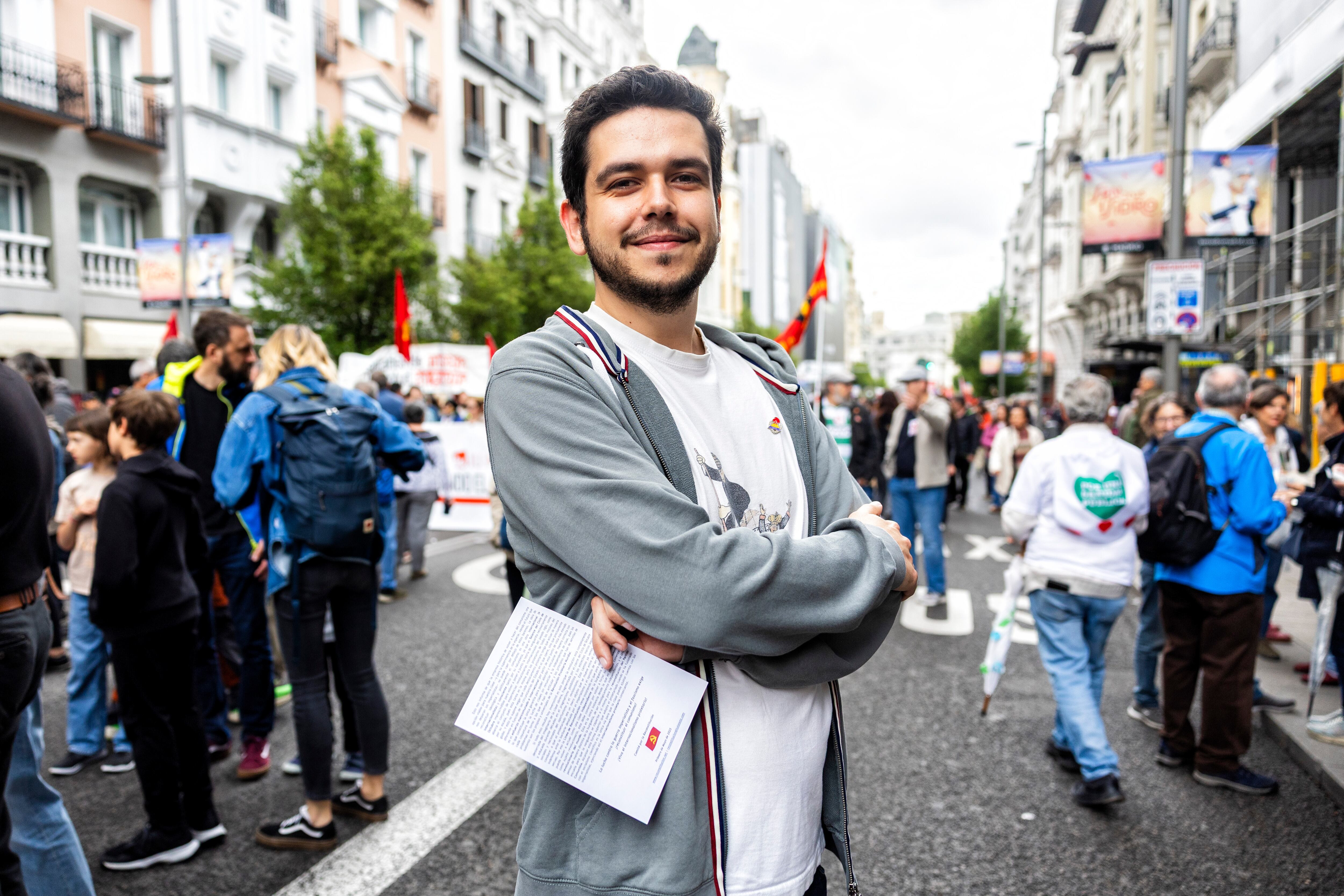 Jaime Losada, en la Gran Vía este jueves.