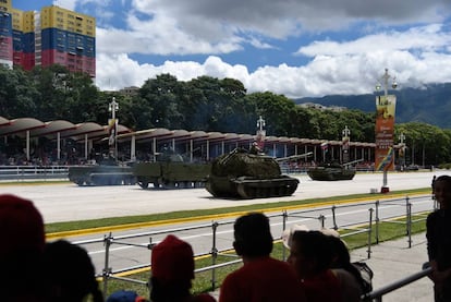 Un desfile militar en Venezuela. 