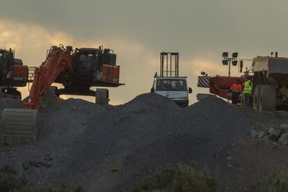 Cápsula en la que bajarán los mineros para la ejecución del túnel horizontal, el 22 de enero de 2018.