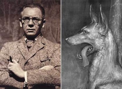 <i>Autorretrato de Erfurth. Fotografía con rayos X de la cabeza del perro.
</i>