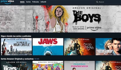 Pantalla de Amazon Prime Video