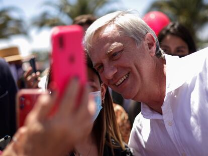 El candidato presidencial de ultra derecha José Antonio Kast en un mitin de campaña el pasado octubre en Santiago de Chile.