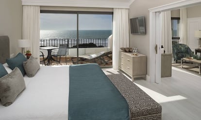 Suite con vistas al mar del hotel Meliá Sancti Petri, en Chiclana de la Frontera (Cádiz).