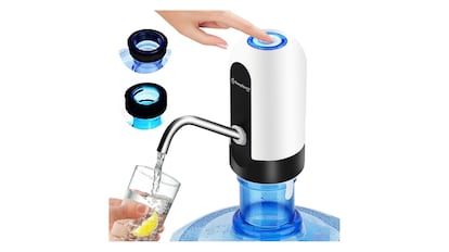 Dispensador automático de color blanco.