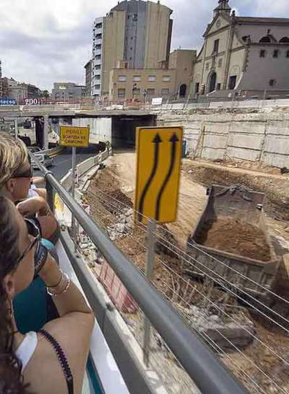 Imagen de archivo de las obras de la plaza Lesseps.