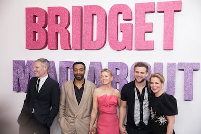 From left, director Michael Morris with actors Chiwetel Ejiofor, Renée Zellweger, Leo Woodall and Sally Phillips at the Australian premiere of the film.