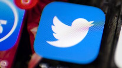 Símbolo de la aplicación móvil de Twitter