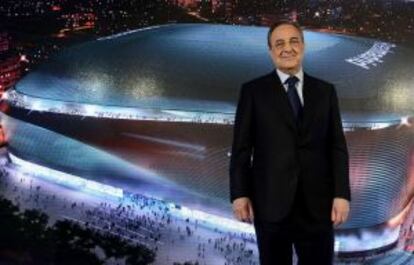 Florentino Pérez, presidente del Real Madrid, ante el nuevo proyecto.