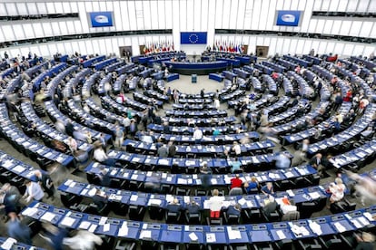 El hemiciclo del parlamento europeo de Estrasburgo.