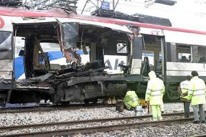 Estado de los trenes de El Pozo y Atocha tras el atentado del 11-M.