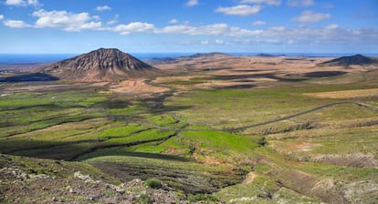 Vista de la montaña de Tindaya, en Fuerteventura.