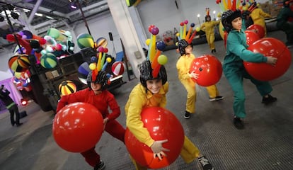 Assaig per a la cavalcada dels Reis de Barcelona.