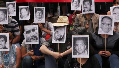 Protesta por la desaparición de periodistas en Veracruz.