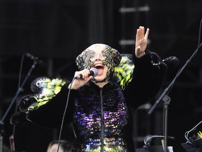 Björk, en concert a Nova York.