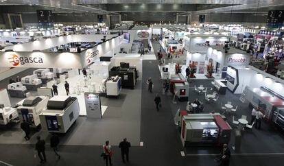 Toma general de uno de los pabellones de la bienal de Máquina Herramienta.