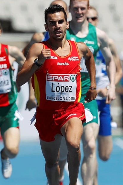 800m runner Kevin López, last year in Barcelona during the European Championships.