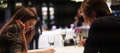 Laia Costa durant el rodatge de 'Foodie Love'.