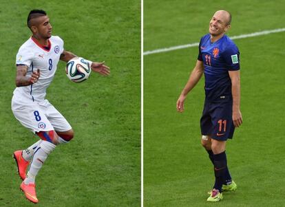 Arturo Vidal y Robben.